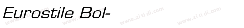 Eurostile Bol字体转换